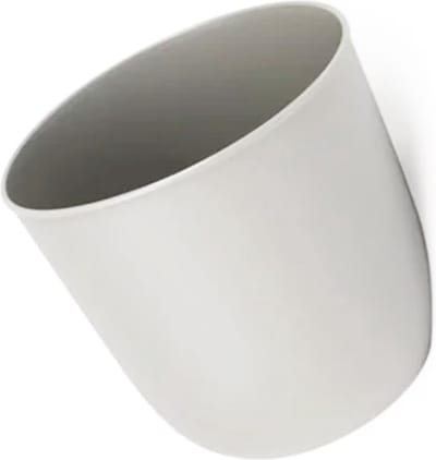 QUVIO Bloempot voor aan de wand - Bloempotten voor binnen - Bloempotten voor buiten - Bloempotten - Bloempot buiten - Bloempot binnen - Bloempotten kunststof - Plantenbak - Moestuinbak - Balkonbak - Diameter 15 cm - Lichtgrijs
