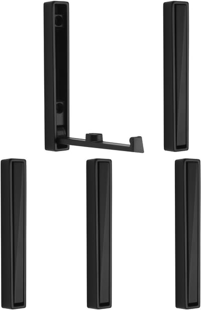 SOTECH 5 stuks Vouwhaken VALVO zwart mat 120 x 16 x 15 mm met opbouw jashaken uit de BlackLine collectie