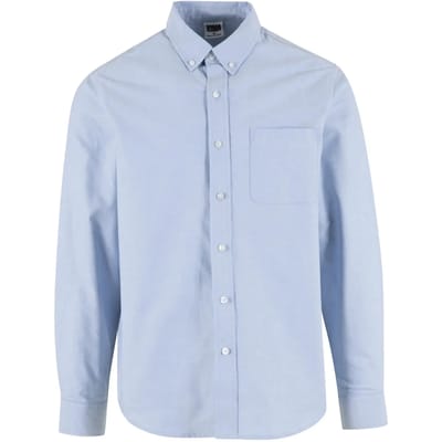 Urban Classics - Button Up Oxford Overhemd - S - Blauw