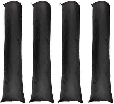 Dailygoods- Tapijt Opbergtas 4 Stuks - Stofdicht - Herbruikbaar - Zwart - Oxford Doek - 128 x 33 cm