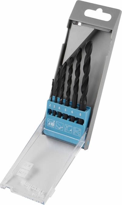 wolfcraft - Metaalboorset HSS gewalst, Ø 2–8 mm, 6-dlg. - 8453000