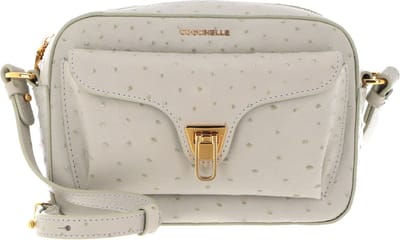 COCCINELLE Leren Schoudertas Beat Ostrich Camera Bag Gelso Kaki