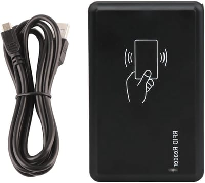 USB Slimme Kaartlezer voor ID-kaarten - 125 kHz Lezer voor Kantoor, Universiteiten en Bedrijven met een Detectiegebied van 3 tot 8 cm en USB Voeding