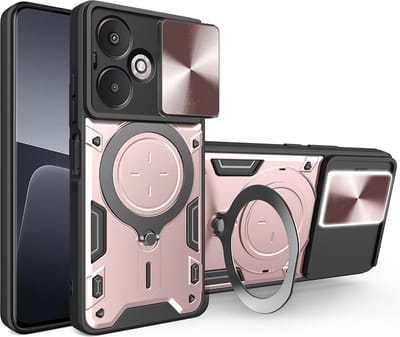 Hoesje geschikt voor Xiaomi Redmi 13C 5G - Techsuit CamGuard Pro Back Cover - Roségoud