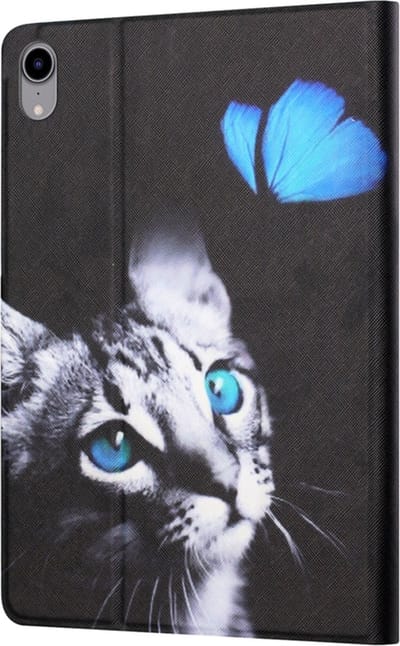 Kat - Vlinder - Bescherm-Etui Map geschikt voor Apple iPad 10 - A16 - 10.9 - 2022 - 2025