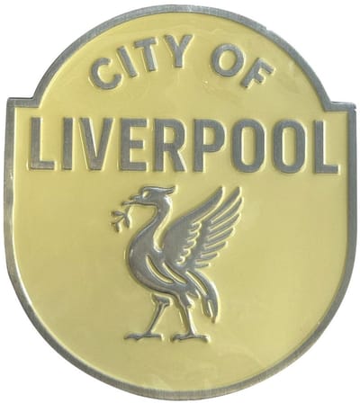 The Beatles - City Of Liverpool Emblem Koelkastmagneet - Geel/Grijs