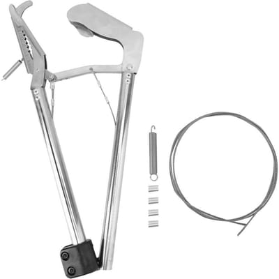 Slangentang Opvouwbare Slangenvanger Reptielgrijper Tool Met Vergrendeling (100cm/39.4inch) 100CM white