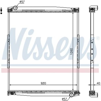 Radiator, motorkoeling NISSENS 67258