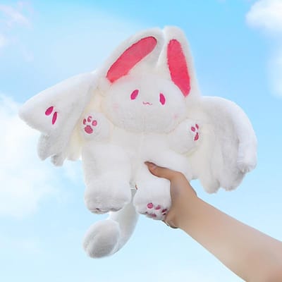 Spel Anime Geest Konijn Pluche Vliegende Vleugels Vleermuis Konijn Speelgoed Gevuld Manta Dieren Pluche Speelgoed Anime Pop Kinderen Meisje Verjaardagscadeau about 32-35cm