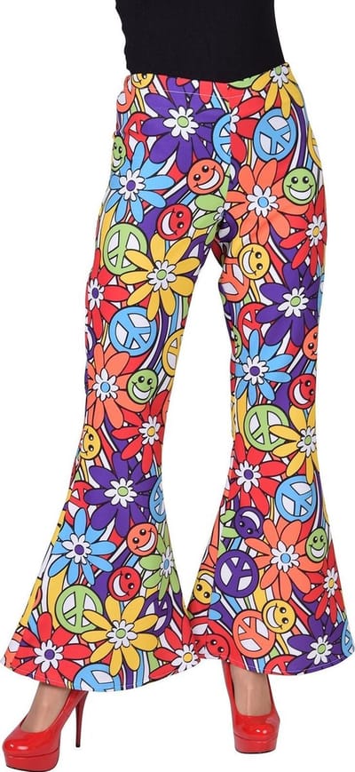 Magic Design Hippiebroek Hippie Smile Dames Polyester Maat S