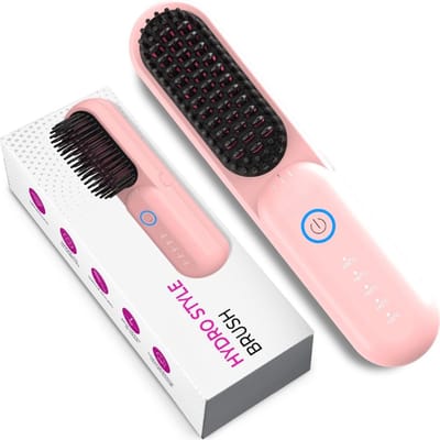 Draadloze Stijlborstel - Stijltang - Stijl Haar - 2 in 1 Elektrische Stijlborstel - Straight Brush - Hetelucht Borstel - 200graden - Warmteborstel - Haarborstel - Haarverzorging - Borstel - Draadloos - Accu - Batterij