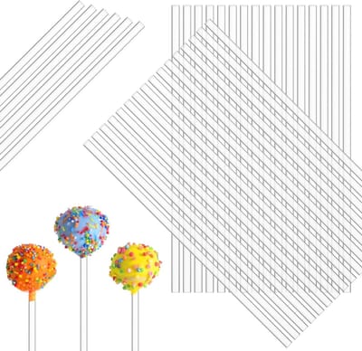 Duurzame Cake Pop Sticks van 15 cm - Herbruikbare Lollipop Sticks voor Snoep, Taarten en Desserts - 50 Stuks Transparant Acrylic