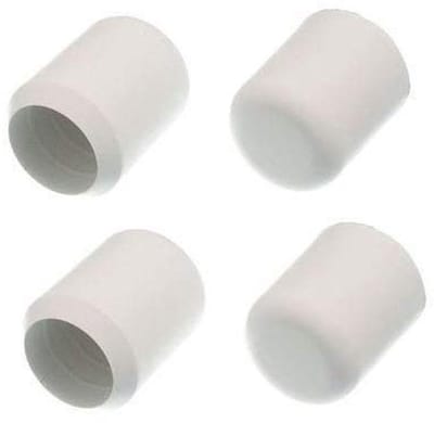 Witte rubberen meubelpootafdekkers voor 22mm poten - set van 4