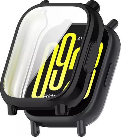 Strap-it Zacht TPU bescherm hoesje - case geschikt voor Redmi Watch 5 Active (zwart)