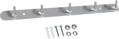 Intirilife roestvrijstalen kapstok model B - 5 haken - jashaken kapstok in 5 verschillende designs