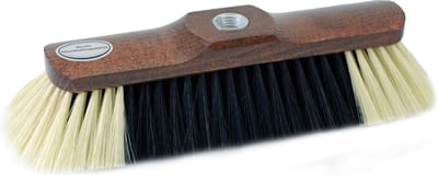 Sorex zachte binnen bezemkop - met gemixt paardenhaar - 35 x 8 cm - bruin - kamerbezem/binnen bezem