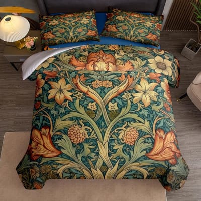 william morris nouveau De Aardbeidieven Dekbedovertrek Set King Queen Double Full Twin Eenpersoons Maat Bedlinnenset 210x210cm