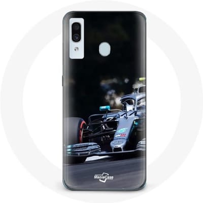 Hoesje voor Samsung Galaxy A40 Formule 1 Valtteri Bottas F1 Racing Driver Zwart