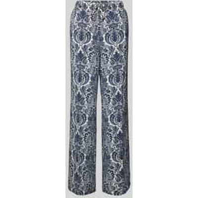 Wide leg stoffen broek met tunnelkoord, model 'AVRIL'