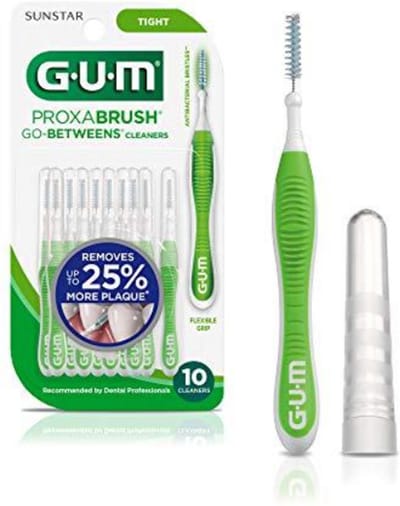 GUM EEZ GUM Proxabrush Go-Betweens Tight Interdentale Ragers 10 STUKS – Zachte Tandenstokers voor Tandreiniging tussen de Tanden – Plaqueverwijdering – Geschikt voor Beugels en Mondverzorging