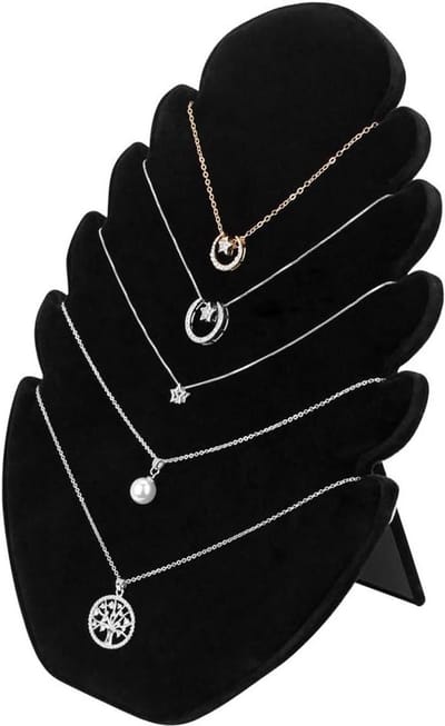 Elegante Zwarte Sieradenstandaard met 5 Notches voor Armbanden en Kettingen - 20 x 28 cm voor Dames en Meisjes, Perfect als Cadeau of voor in de Winkel