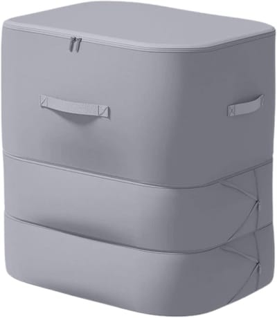 Opbergzak Dekbed - Beddengoed Tas - Ruimte Besparen - Stof en Waterdicht - 52x42x56cm - Grijs