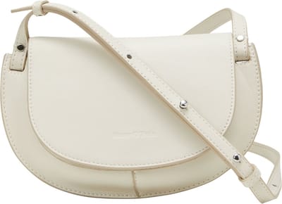 Marc O'Polo Leren Schoudertas Crossbody Bag Chalky Sand Beige