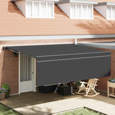 vidaXL - Uitschuifbare - luifel - Antraciet - 450 - × - 350 - cm