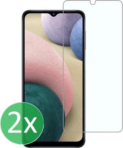 2x Screenprotector Tempered Glass Glazen Gehard Screen Protector 2.5D 9H (0.3mm) - Glasplaatje Geschikt voor: Samsung Galaxy A12 5G / A32 5G / A22 5G / A13 4G & 5G / A23 4G & 5G / A04s / M23 - Glas - bescherm - beschermglas - ZT Accessoires