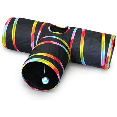 Kat Regenboog Tunnel Inklapbare Draagbare Kat Tent Interactief Speelspeeltje Verbindbaar Cirkel Speelplaats Tunnel Boorgat Huisdier Speelgoed Decor