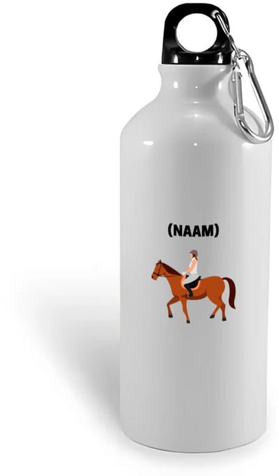 Hacebo® - Paardrijden met eigen naam waterfles - Paardrijden - Paardrijder - Sport - water fles - 400ML