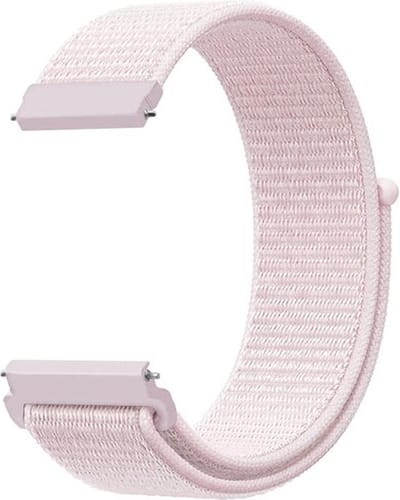 By Qubix - Sport Loop nylon bandje 20mm - Lichtroze - Geschikt voor Samsung Galaxy Watch 7 (40 & 44mm) - Galaxy Watch FE - Galaxy Watch 6 - Galaxy Watch 6 Pro - Galaxy Watch 5 - 5 Pro - Galaxy Watch 4 - 4 Classic - Active 2 - Watch 3 (41mm)