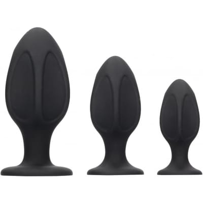 Shots - Ouch! Diamantvormige Butt Plug Set black