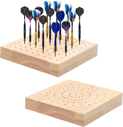 Dartpijl Houders - Dart Accessoires - Dartbord Ophangen - Universele Plaatsing - 10x10x1.8cm - Houtkleur