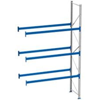 Palletstelling PR 600, aanbouwsectie, H 4700 mm, max. 800 kg, 2 dwarssteunen