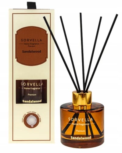Sorvella Sandelhout Diffuser - 120 ml geurverspreider met stokjes
