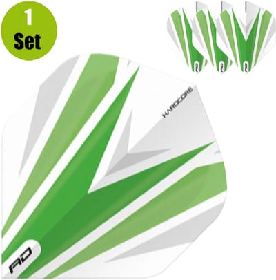 RedDragon Hardcore Radical Dartflights - Groen-Wit