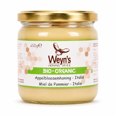 Biologische appelbloesemhoning Italië - 450g - Weyn's - Honingpot