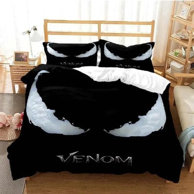 Venoms Beddengoedset Dekbedovertrek Bedset Dekbedovertrek Kussensloop Dekbed King Queen Size Jongens Volwassenen Beddengoedset US Twin 173x218cm