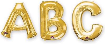 AMSCAN - Goudkleurige grote aluminium letter ballon - Goud