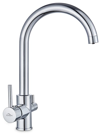 Auralum MAX 3-in-1 Keukenkraan met Filterwater Functie - 360° Draaibare Keukenmengkraan - Chroom - RVS 304
