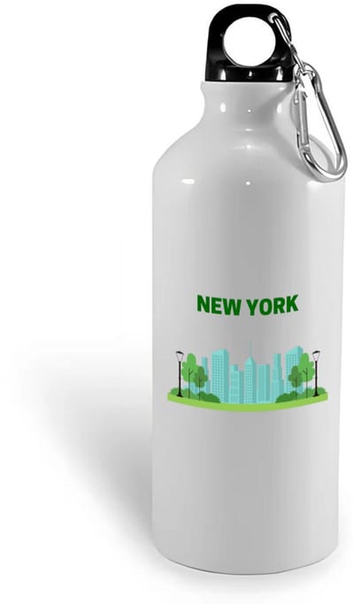 Hacebo® - New York stad waterfles - New york - mensen die naar New York zijn geweest of gaan - New York liefhebbers - souvenir - verjaardagscadeau - cadeau - kado - geschenk - verjaardag - water fles - 400ML