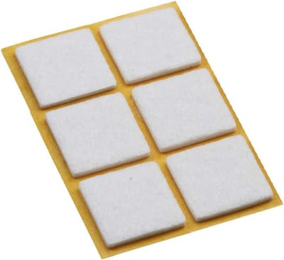 Zelfklevende Viltglijders 32x32 mm - 6 Stuks Wit - Bescherming voor Meubels en Gevoelige Vloeren