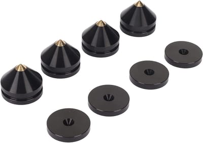 Luidspreker Isolatie Voeten - Versterker Dempers - Geluid Verbeteren - Aluminiumlegering Constructie - 4 Stuks - Zwart
