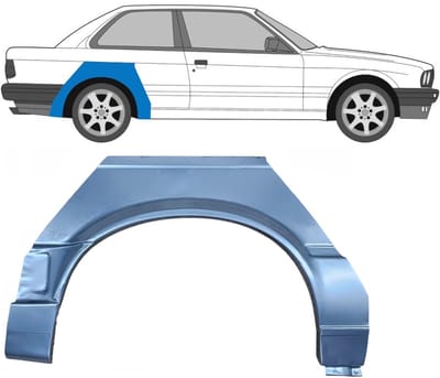 Reparatiepaneel achterspatbord voor BMW 3 E30 1987-1994 / Rechts