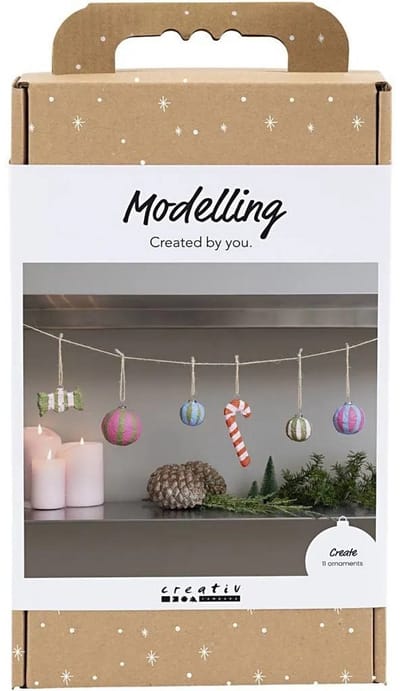 Creativ Company Hobbyset Boetseren, Pulp Kerstfiguren, Diverse kleuren