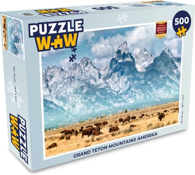 Puzzel Grand Teton Mountains Amerika - Legpuzzel - Puzzel 500 stukjes