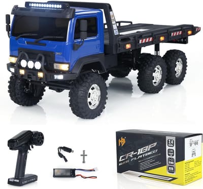 1/18 RC Rock Crawler 6x6 Off-Road Truck Platformwagen met 2-Speed