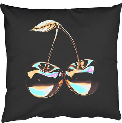 Sierkussens - Kussentjes Woonkamer - 50x50 cm - Kersen - Zwart - Goud - Chrome