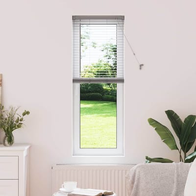 vidaXL - Venetiaanse - jaloezie - zilver - 130 - x - 45 - cm - 25 - mm - Aluminium